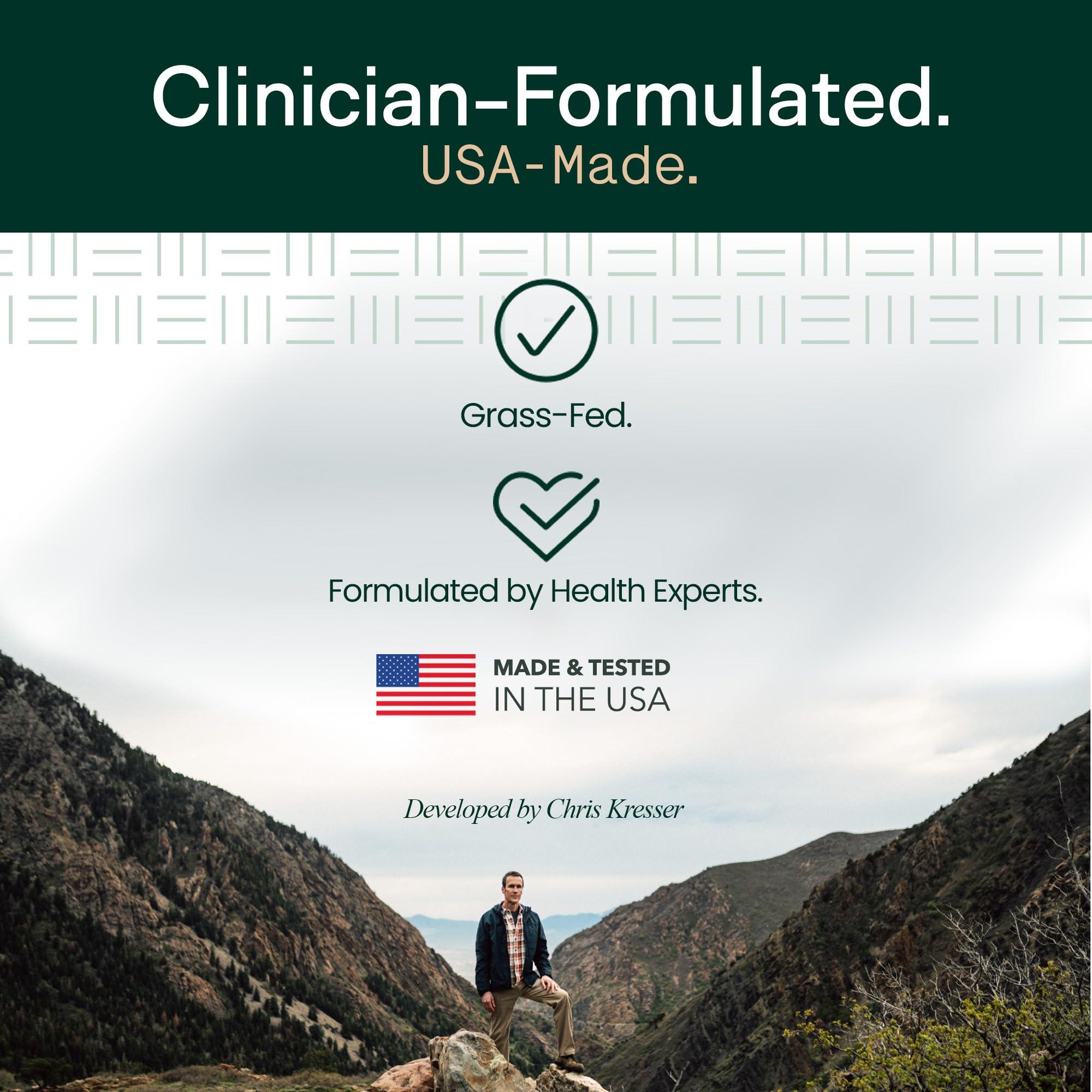 ADAPT NATURALS BY CHRIS KRESSER Adapt Naturals Colostrum Supplement with Lactoferrin & Beta Glucan, Bio-Avail Grass Fed Bovine Colostrum Powder for Gut Health, Immune Support & Vitality | Non-GMO, 2500mg, Unflavored - 30 Days Supply