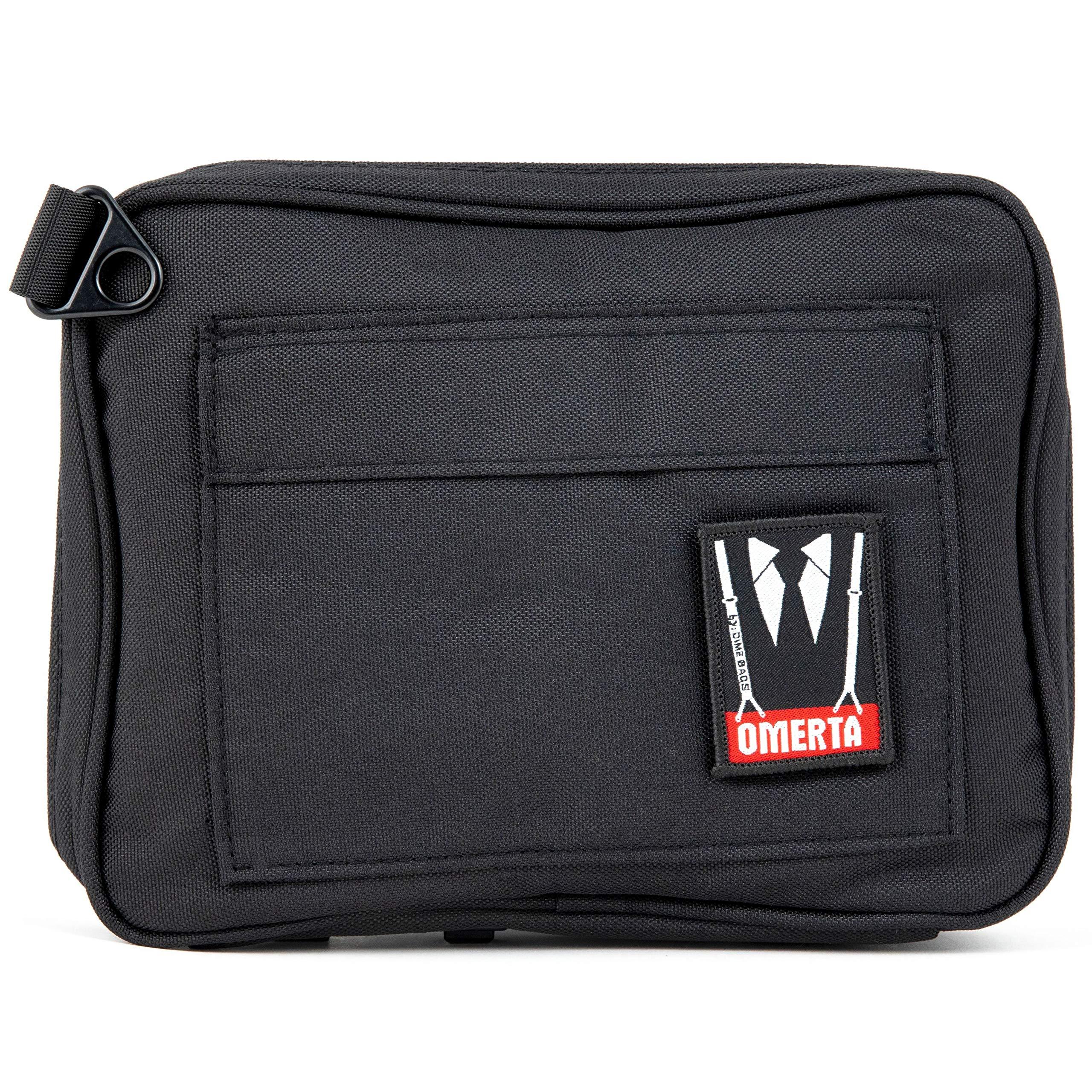 DIME BAGS DIME BAGS Boss with Lock Padded Pouch with Activated Carbon Technology | 3-Digit Combo Lock | Low-Profile, Sleek Design (7 Inch, Black)