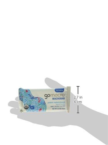 GoMacro GoMacro Macrobar, Protein Replenishment, Peanut Butter, 12 Bars, 2.3 oz (65 g)