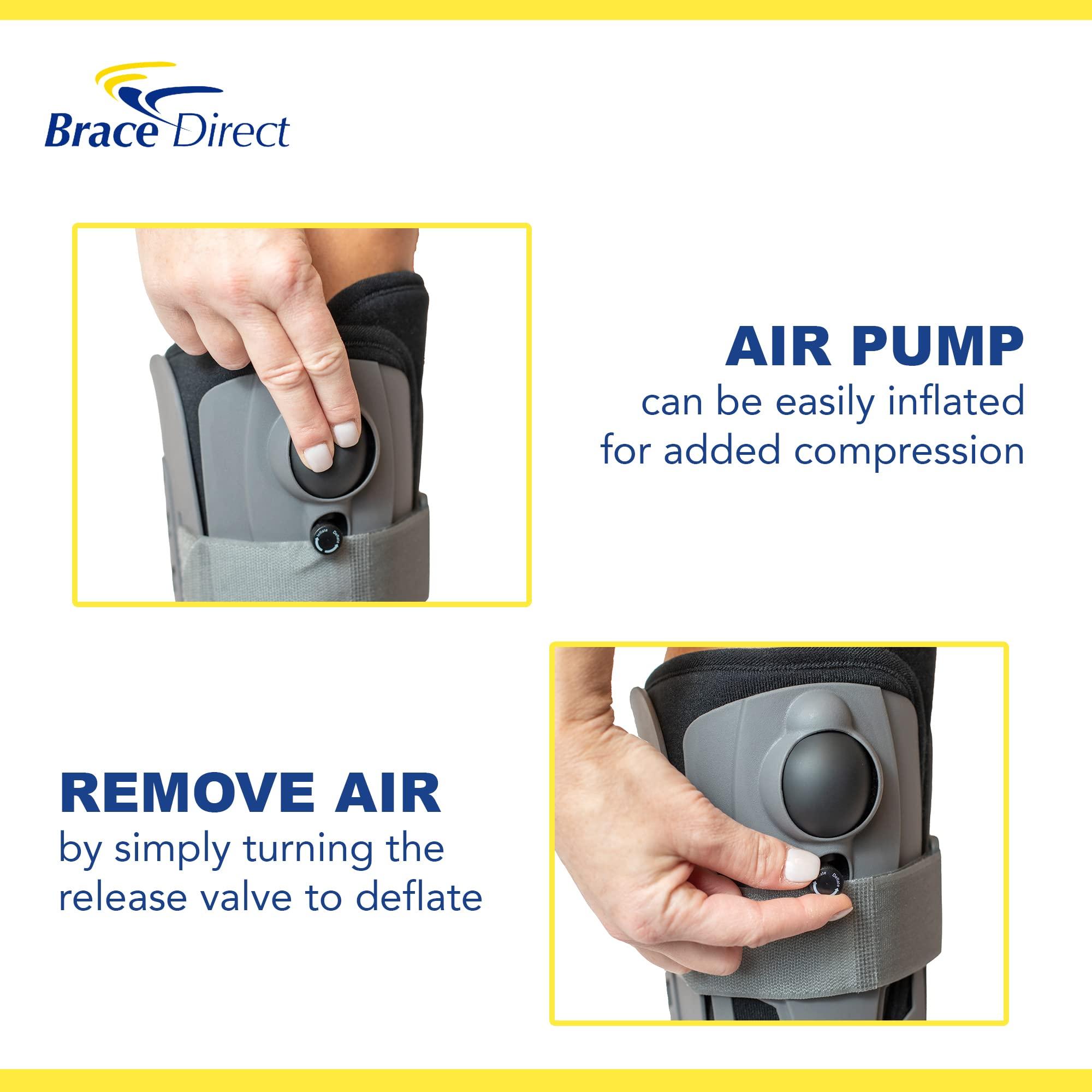 Brace Direct Brace Direct Tall Air CAM Walker Boot - Orthopedic Full Shell Air Cast Walking Boot - for Broken Foot, Sprained Ankle, Fractures, Achilles Recovery - For women and Men