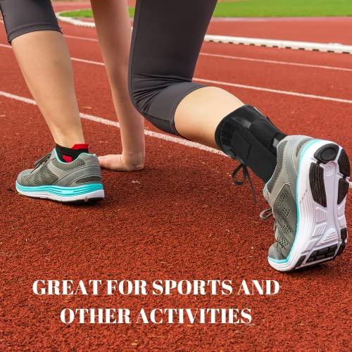 MEDIZED MEDIZED® Ankle Brace, Stabilizer, Lace Up Adjustable Support, Stirrup Compression – for Running, Basketball, Volleyball, Injury Recovery, Sprain, Ankle Wrap for Men, Women, and Children (Large)