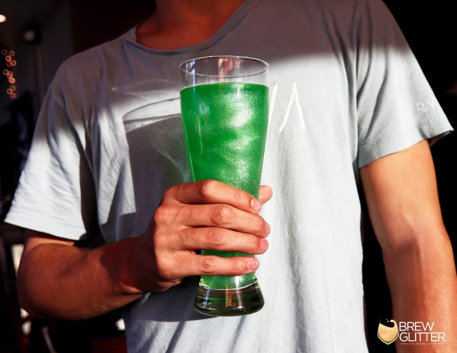 Bakell Brew Glitter - Green (50g 1x Pump) | Edible Glitter for Cakes, Cupcakes, Cake Pops, Drinks, Desserts by Bakell