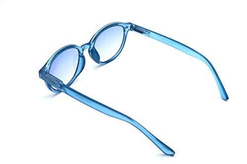 COLOR VIPER ColorViper Color Tinted Reader Reading glasses keep calm, creativity, cheerfulness, concentration (medium school boy transparent blue, 2.00)