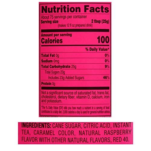 4C 4C Powdered Drink Mix Cannisters, Raspberry Tea, 28 Quarts, Family Sized Cannister, Thirst Quenching & Refreshing Flavors (Raspberry Iced Tea, 4.13 Pound (Pack of 6))