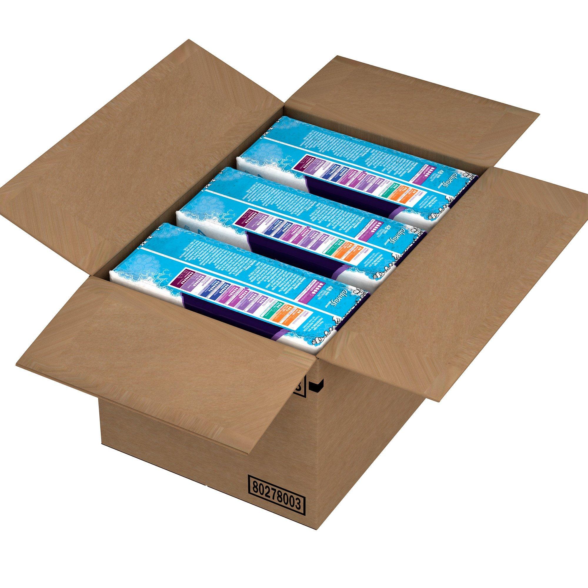 Always Discreet Always Discreet Incontinence Pads for Women, Maximum Absorbency, Regular Length, 144 count (Packaging May Vary)