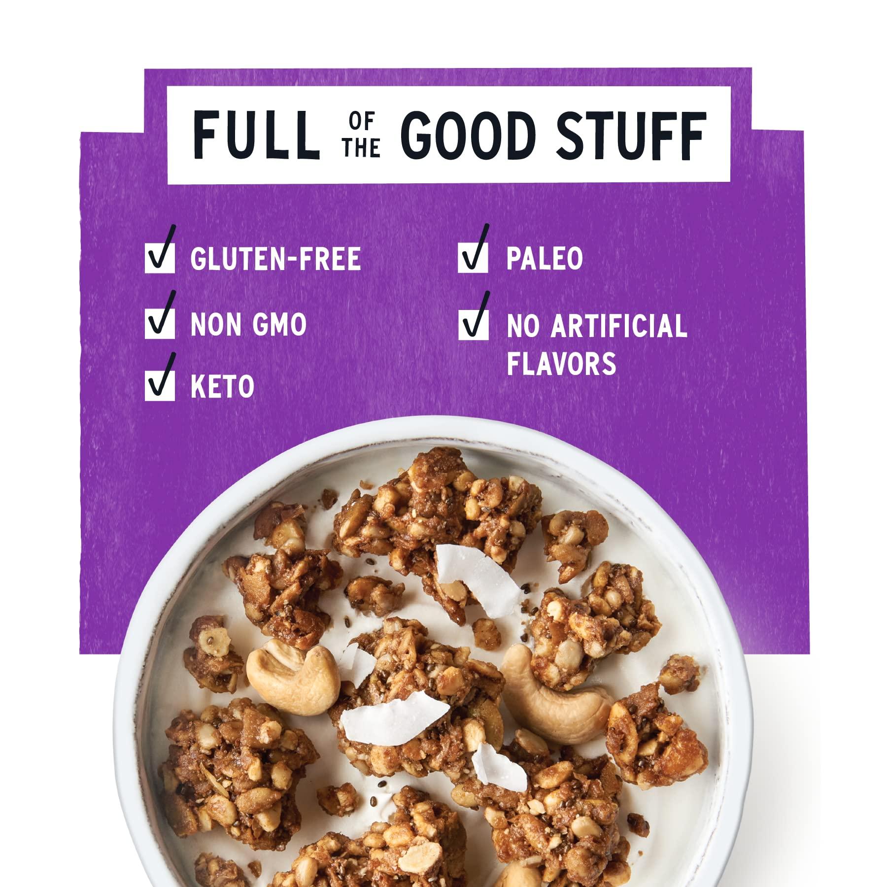 purely elizabeth Purely Elizabeth Coconut Cashew Keto Granola, Made with Nuts and Seeds, Grain-Free, Gluten-Free, Non-GMO (3 Ct, 8oz Bags)