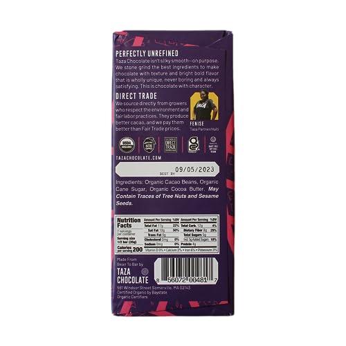 Taza Chocolate Taza Chocolate Organic Seriously Good Dark Chocolate Bar Variety Pack Bundle, 2.5 oz (4 count), Vegan