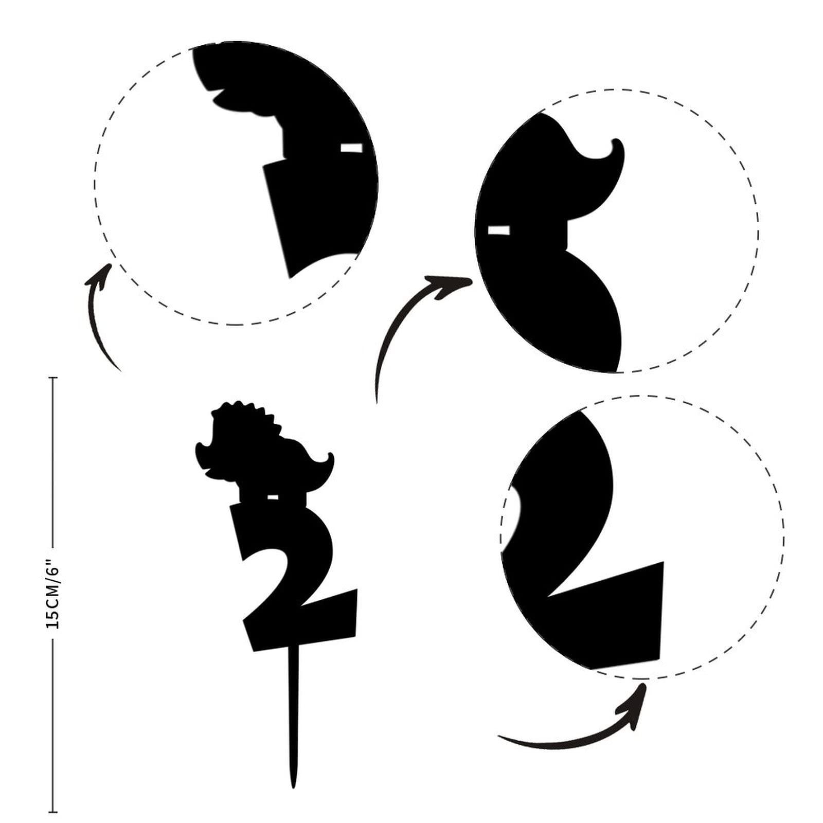 sanxnjana Custom Names Numbers Colors Happy Birthday Cake Topper Pick Happy 2nd Birthday Double Sided Pastries Cake Insert Topper Party Cake Decor for Birthday Party Decorations Supplies