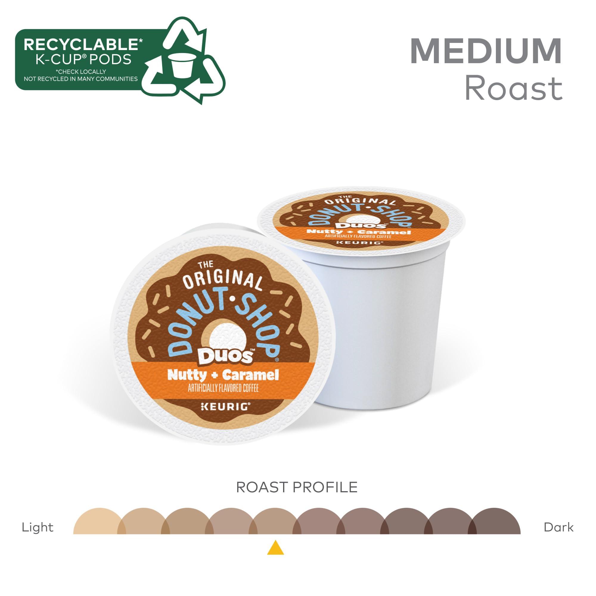 The Original Donut Shop The Original Donut Shop Duos Nutty + Caramel Keurig Single-Serve K-Cup Pods, Medium Roast Coffee, 96 Count