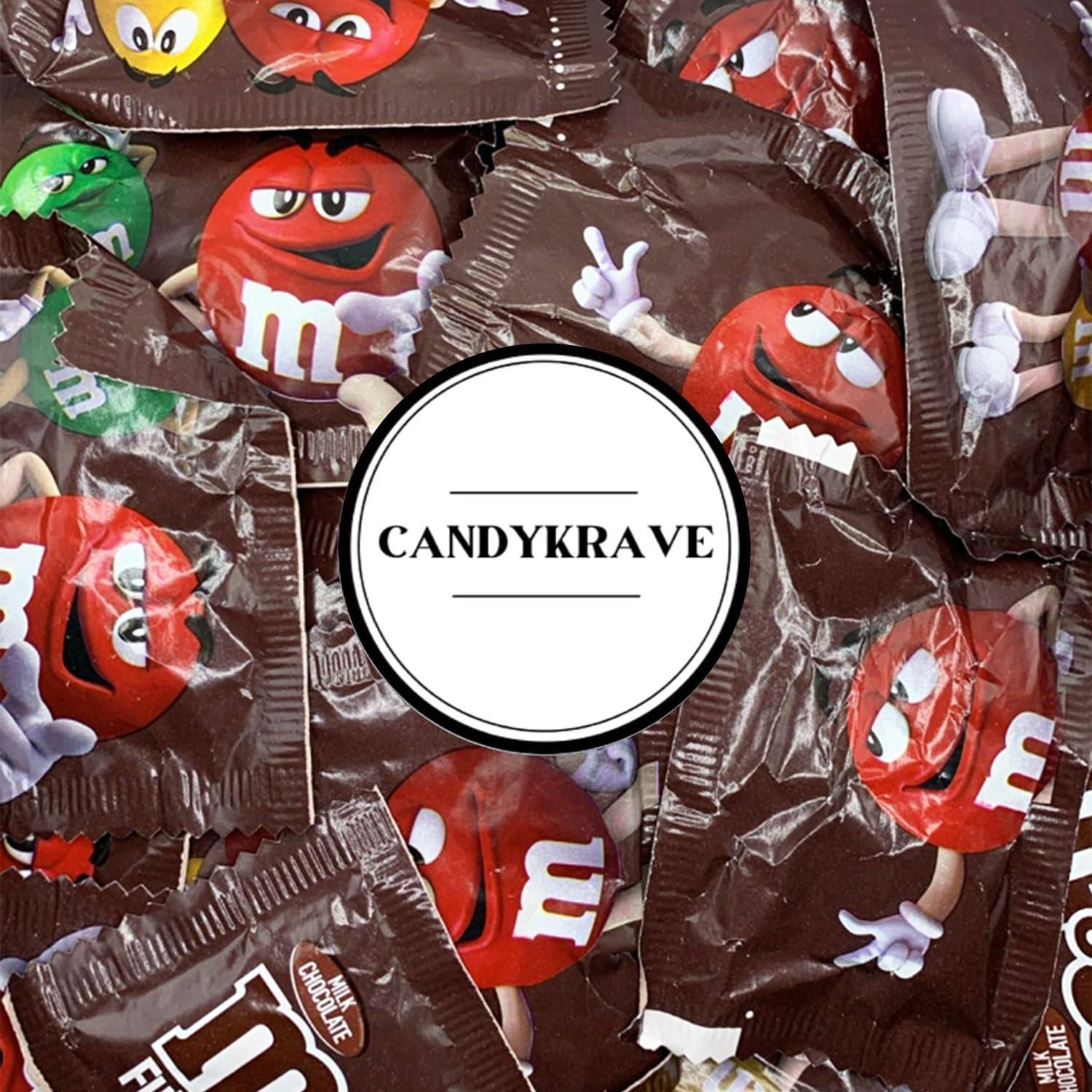 CandyKrave M n M\'s Milk Chocolate Candy - 2 lbs Fun Size Candy Pack - Individually Wrapped Candy for Freshness - Colorful Delicious Sweets for Kids, Adults, Pantry, Office & Birthdays