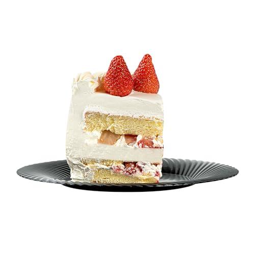 Restaurantware Restaurantware Moderna 7 Inch Premium Disposable Plates 40 Round Plastic Plates For Parties - Wave Pattern Heavy-duty Black Plastic Dinner Plates For Warm And Cold Foods Ideal For Cafes