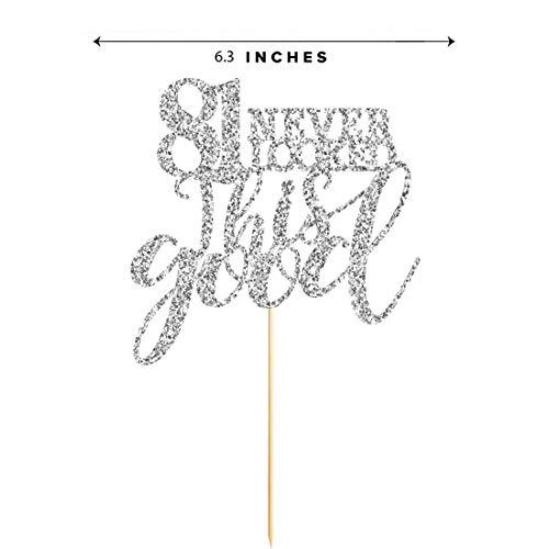 MAGJUCHE 81 Silver Glitter Happy 81st Birthday Cake Topper, Cheers to 81 Years Party Decorations, Supplies, cake topper
