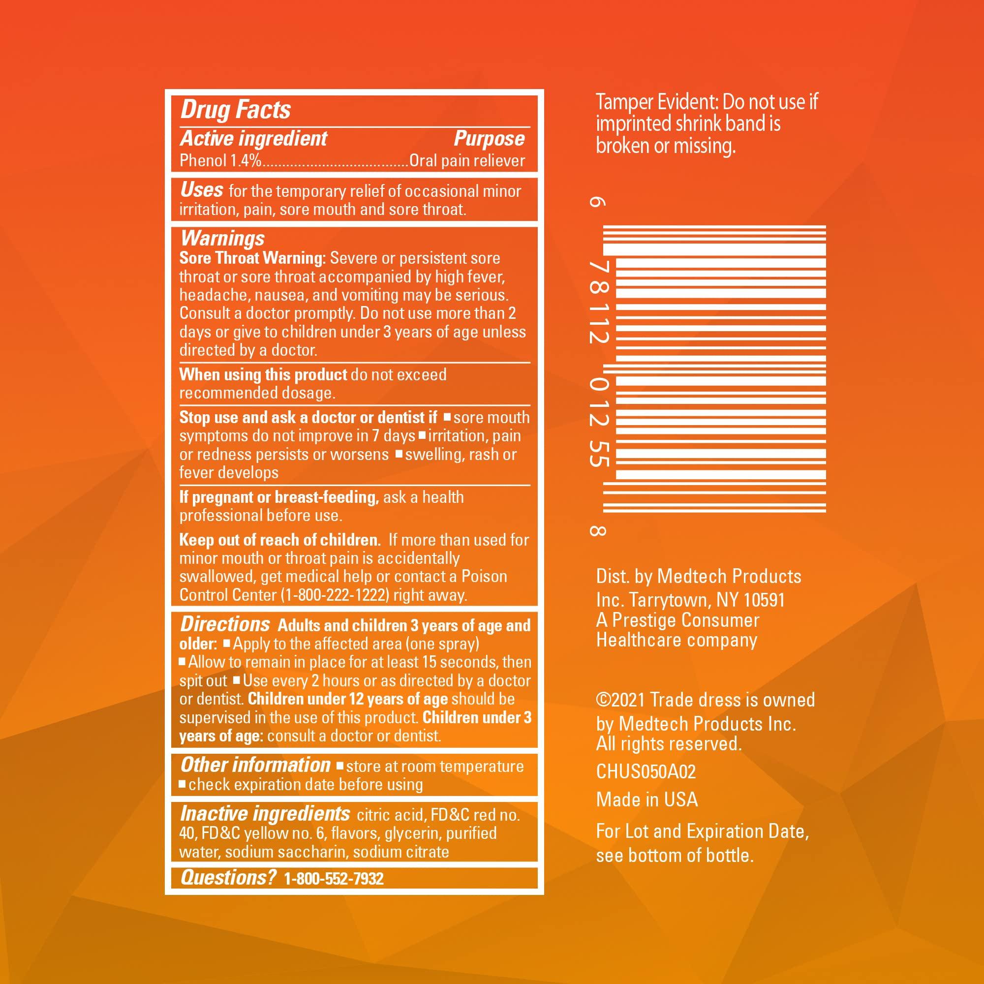 Chloraseptic Chloraseptic Sore Throat Spray, Citrus, 6 fl oz, 1 Bottle