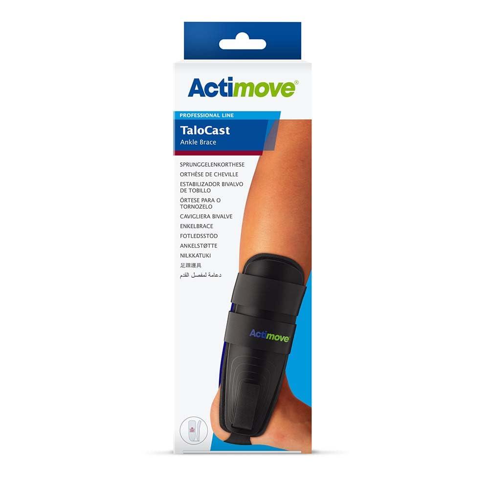 Actimove Actimove Professional TaloCast Ankle Brace | Lightweight Ankle Support for Sprained Ankle, Achilles Tendonitis, Plantar Fasciitis, & Injured Foot | Unisex, Black, Small/Medium