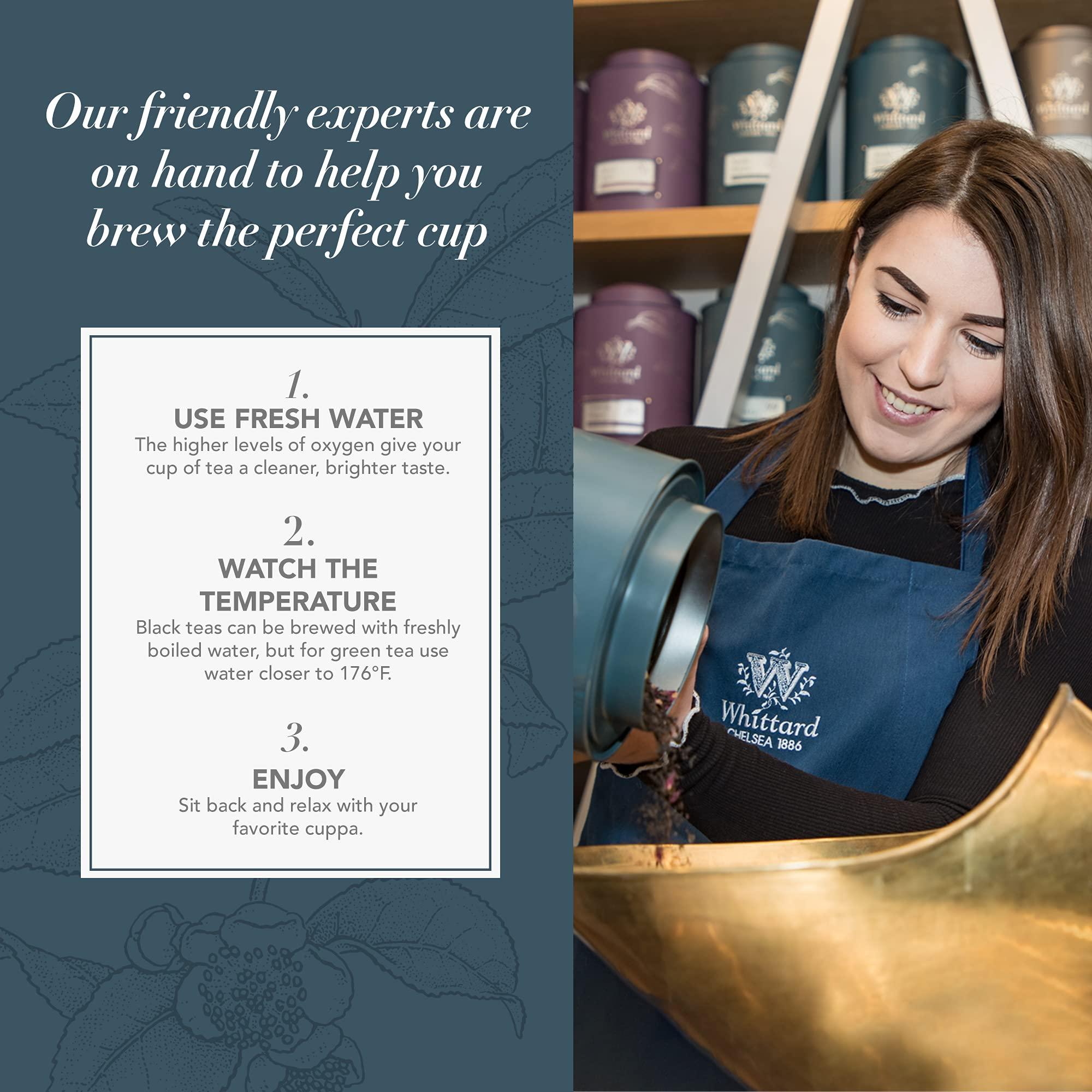 Whittard Whittard of Chelsea - The Tea Discovery Collection - Gift Box Includes 5 Black Teas 2 Green Tea & 1 Oolong Tea (8 Tea Boxes, 160 Teabags, 1 Set)