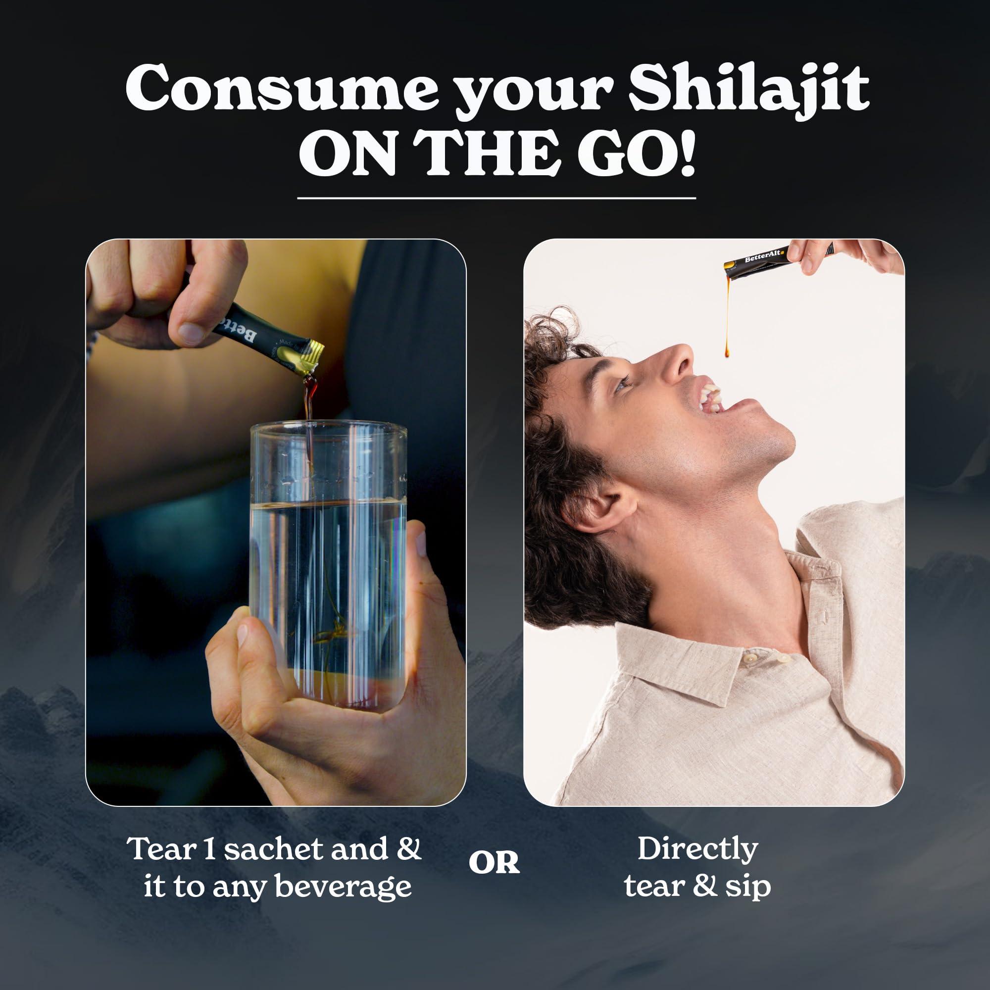 Better Alt Better Alt Pure Himalayan Shilajit Sticks with Organic Honey, Saffron | Easy to Consume Shilajit| 30 Sticks for Energy Boost & Immune Support, 85+ Trace Minerals, 75%+ Fulvic Acid