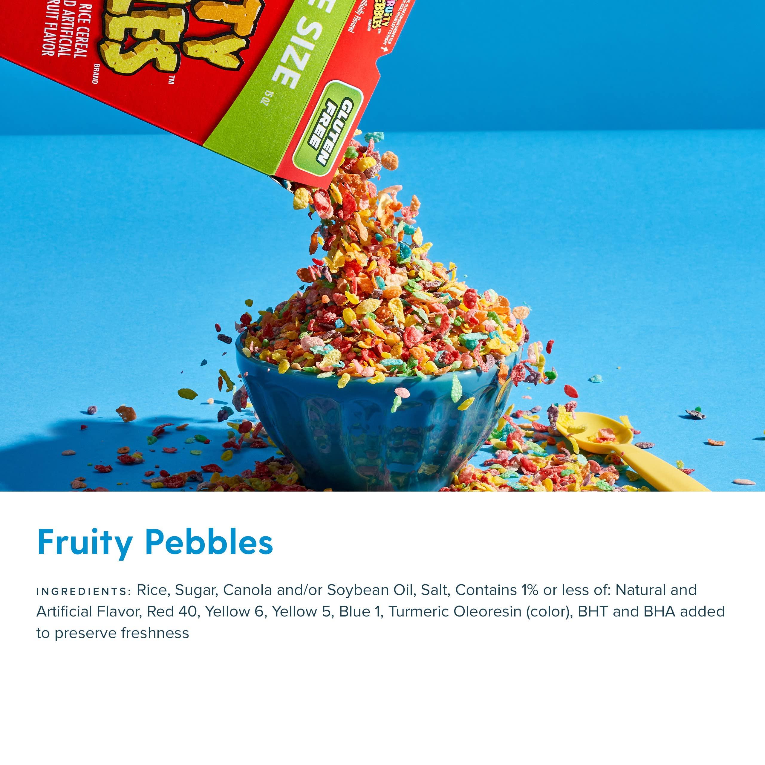 Post Pebbles Family Size Cereal and Crisps Variety Pack; Fruity Cereal (2), Cocoa Cereal (1), Fruity Multipack Crisps (2), Cocoa Multipack Crisps (1)