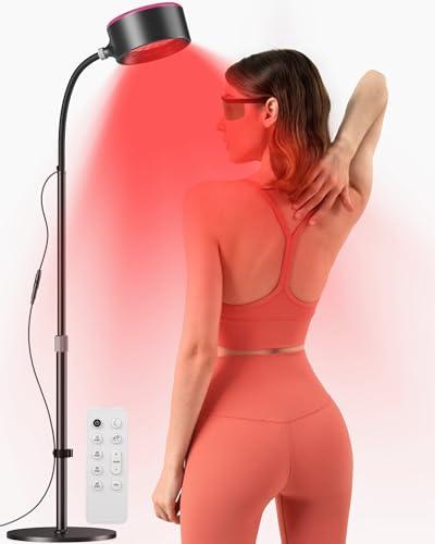 LIGHTMEUP Red Light Therapy Glasses Eye Protection Transparent Maintain Visibility Infrared Eye Protection Goggles Full Wrap-Around Design Adjustable Leg Suitable For Use With Infrared Red Light Therapy Devices