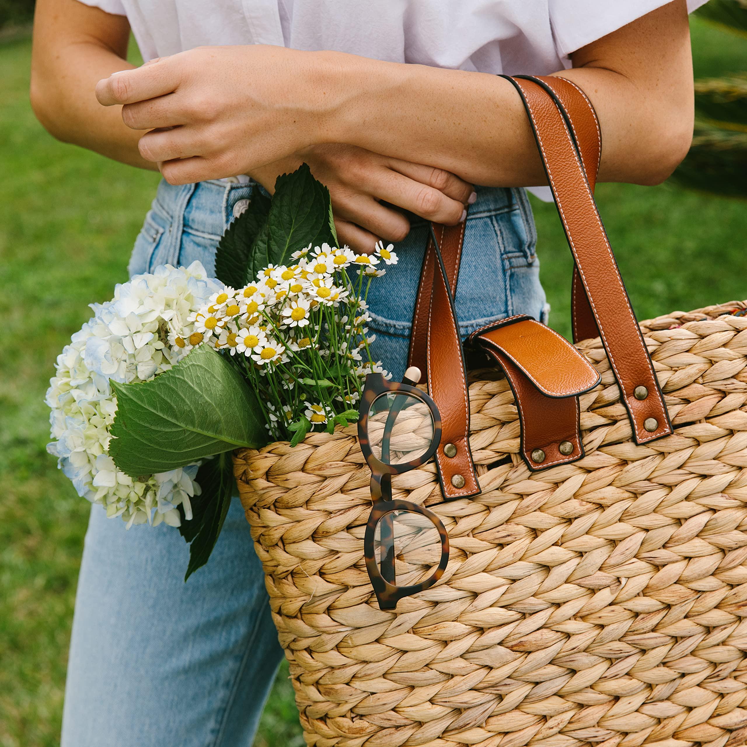 Peepers by PeeperSpecs Peepers by PeeperSpecs Oprah\'s Favorite Women\'s Stardust Round Blue Light Blocking Reading Glasses - Tortoise +2.00