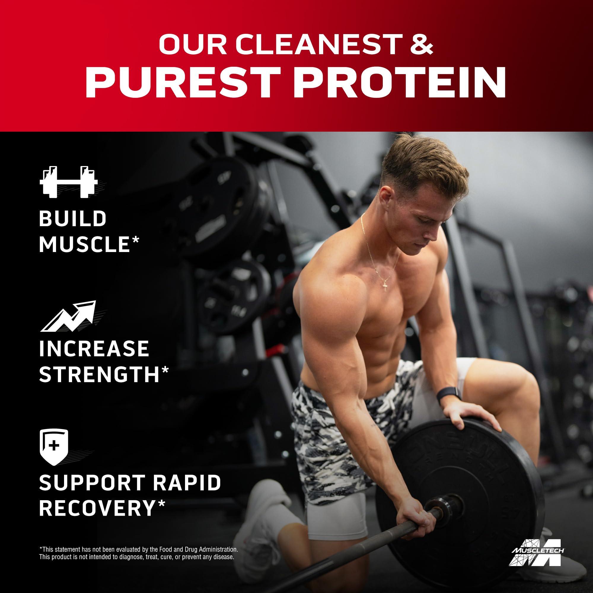 MuscleTech MuscleTech ISO Whey Isolate Protein Powder, Vanilla - Post Workout Gym Supplement for Lean Muscle Gain, Body Building Weight Gainer & Recovery - 25g Protein, BCAA, EAA & 0 Added Sugar - 2lbs