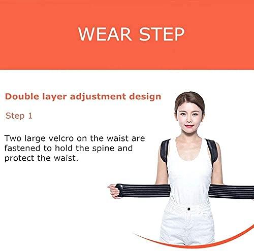 SGUM-SR Posture Corrector for Men and Women Children, Upper Back Brace Posture Clavicle Support, Adjustable Bodywellness Brace Posture Belt Back Strap, Black ()