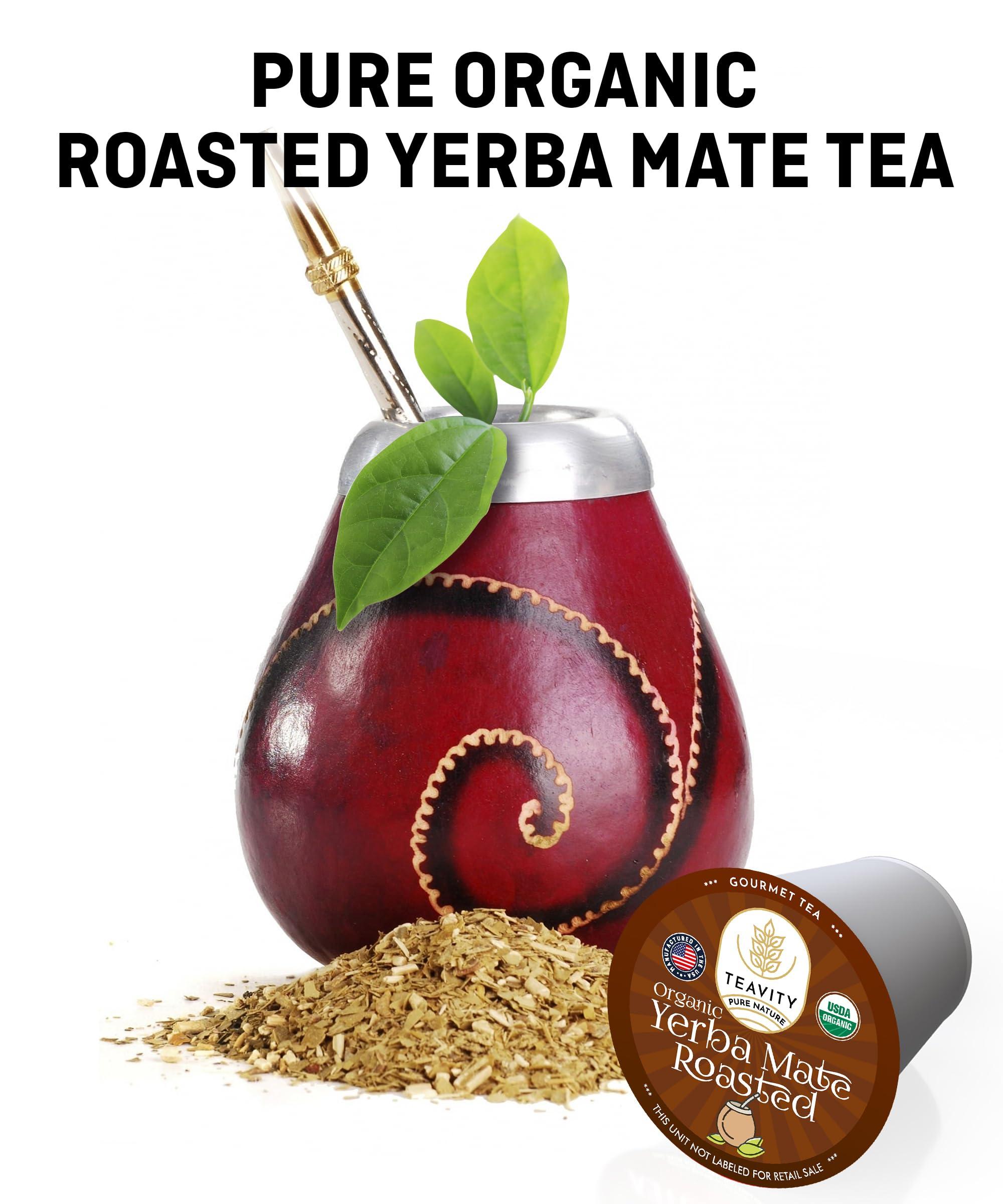 Teavity Organic Yerba Roasted Mate Tea Pods for Keurig by Teavity (36 Tea Pods)
