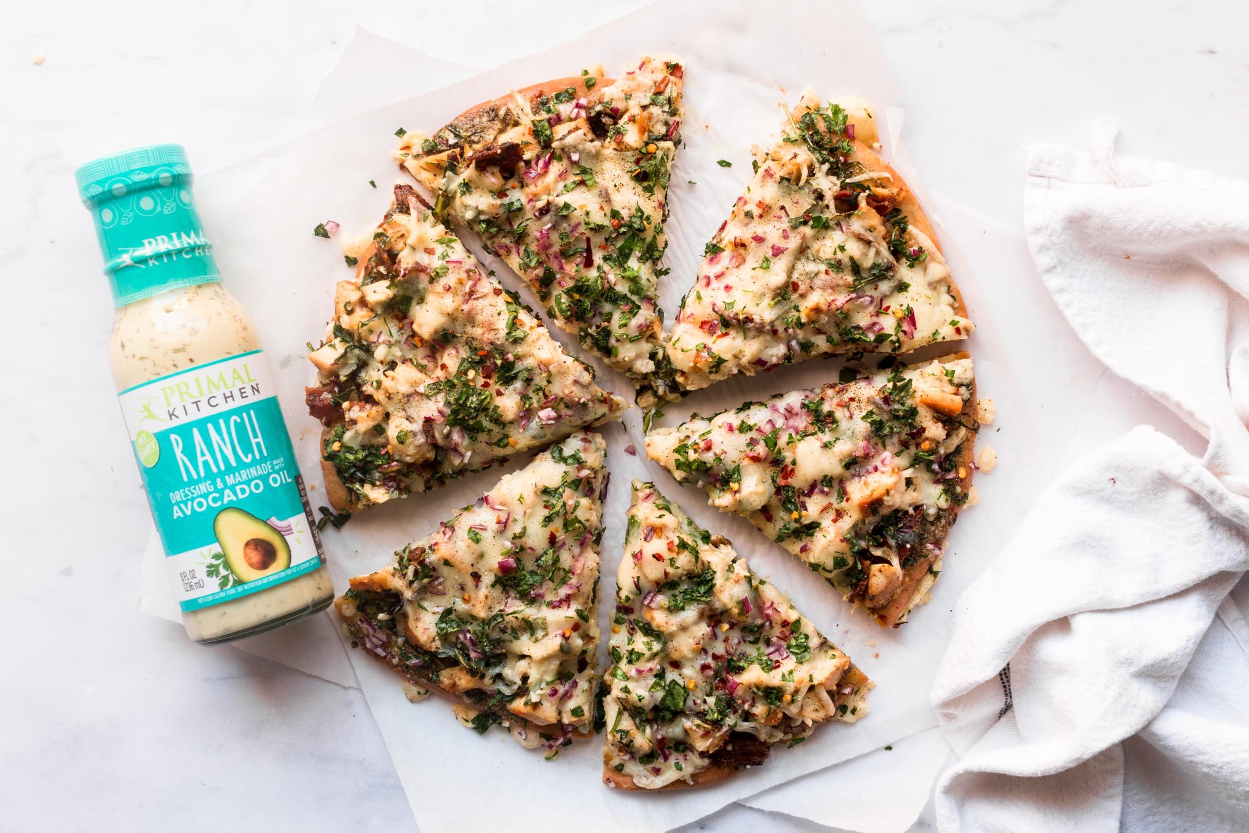 Primal Kitchen Primal Kitchen Ranch Dressing & Marinade and Caesar Dressing & Marinade, Made with Avocado Oil and Cage-Free Eggs, 8 Fluid Ounces, Variety Pack of 2