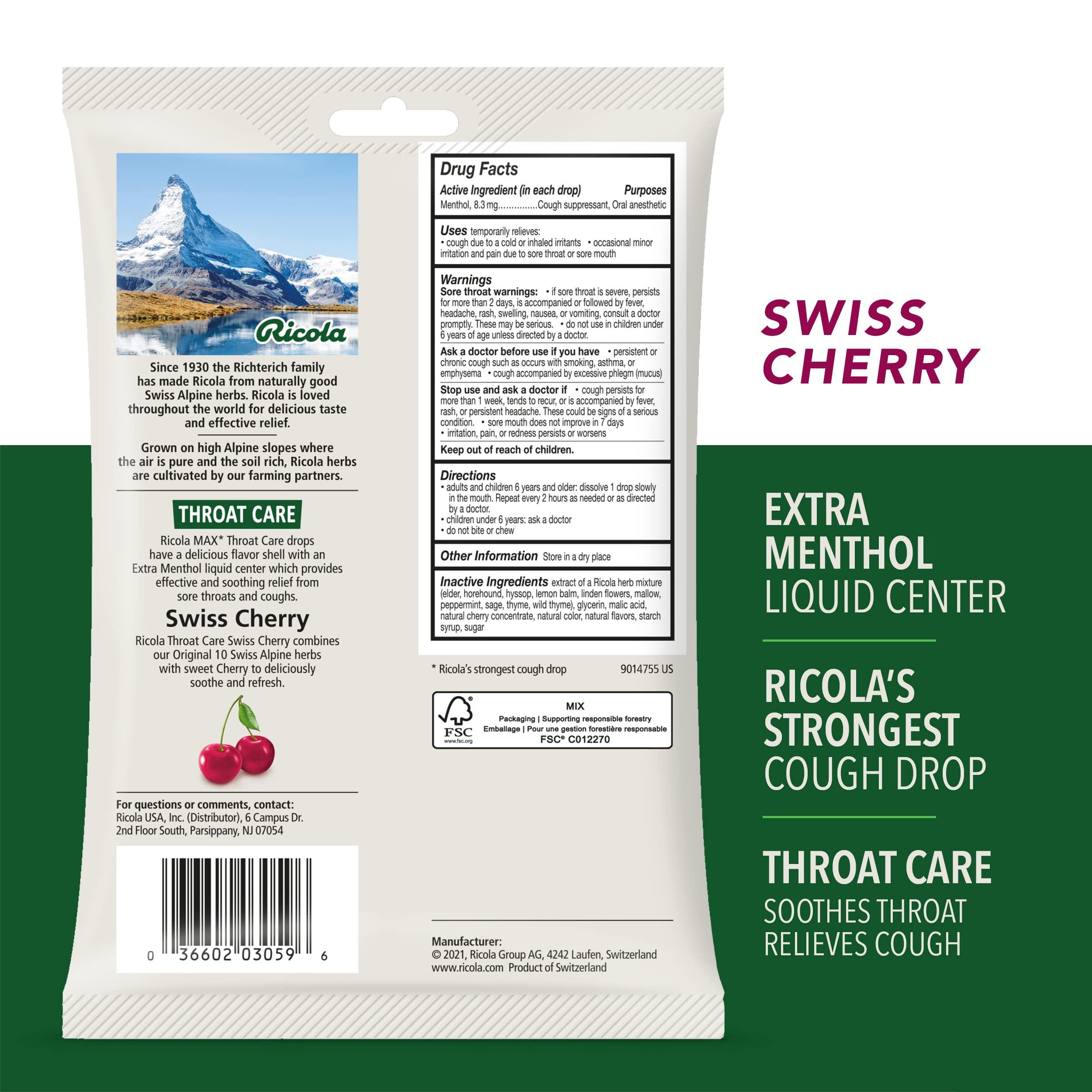 Ricola Ricola Original Natural Herb 115 Count Max Swiss Cherry 34 Count Throat & Cough Drops Bundles