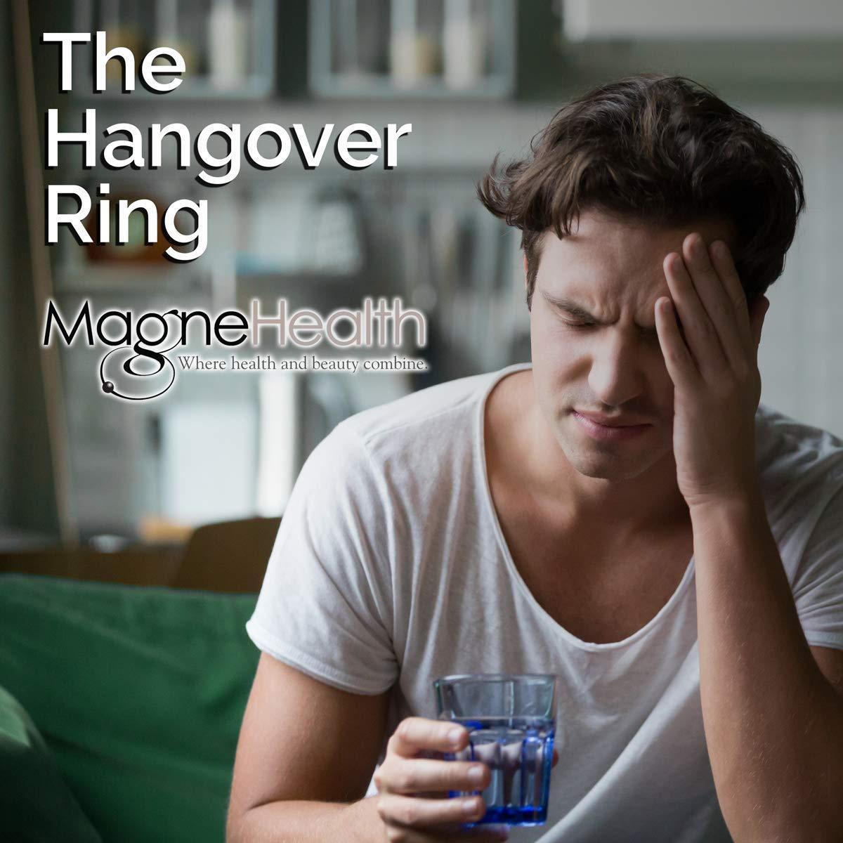 MAGNEHEALTH MAGNEHEALTH Hematite Rings - Beveled Magnetic Band Ring for Men and Women, Unisex Black Hematite Magnetic Ring, Absorbs Negative Energy, Anxiety Balance and Root Chakra Jewelry, Size 8