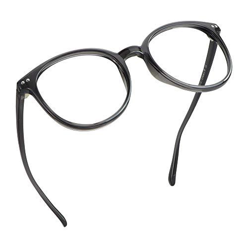 LifeArt LifeArt Blue Light Blocking Glasses, Anti Eyestrain, Computer Reading Glasses, Gaming Glasses, TV Glasses for Women Men, Anti Glare (Clear Grey, 3.25 Magnification)