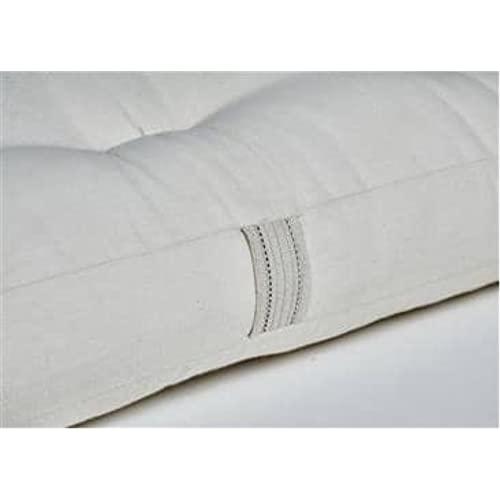 White Lotus Home 100% Organic Cotton and Wool Double Massage Mat with 1" Natural Latex core in Organic Twill Fabric Case