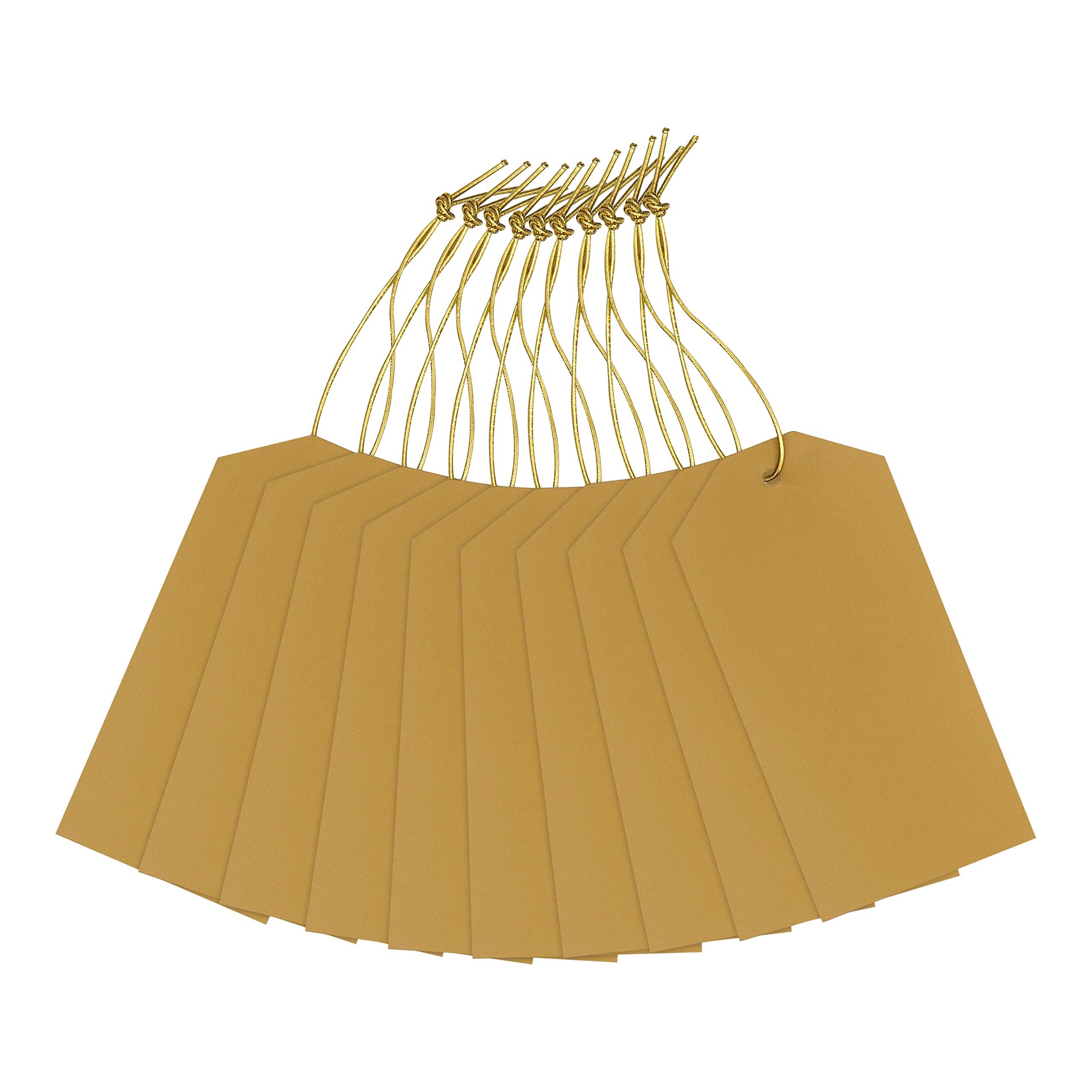 Hallmark Hallmark Gold Christmas Wrapping Paper and Gift Tag Bundle - 3 Rolls of Paper in 3 Designs With 2 Packs of 10 Plain Gold Gift Tags