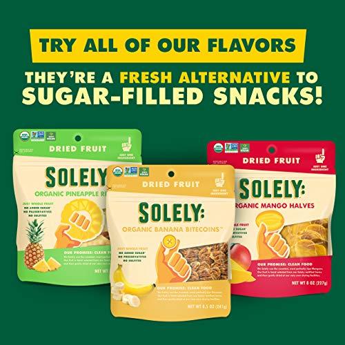 SOLELY SOLELY Organic Dried Pineapple Rings, Large (Pack of 1) | One Ingredient | Vegan | Non-GMO | No Added Sugar
