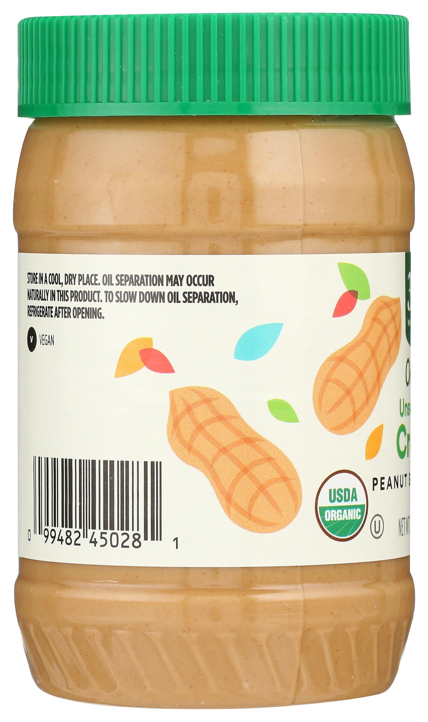 365 by Whole Foods Market 365 by Whole Foods Market, Organic Unsweetened Peanut Butter, 16 Ounce