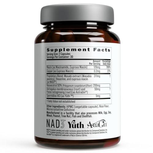 BIOSTACK BIOSTACK NAD Regen, NAD+ Supplement for Anti-Aging, Natural Energy, Cell Regeneration & Brain, Boosts Nicotinamide Riboside, Vegan Friendly NAD Supplement with Resveratrol (60 Capsules)