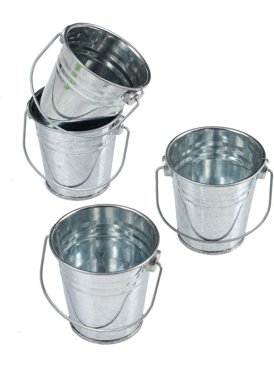 U. S. Toy Mini Metal Buckets,Pack of 12
