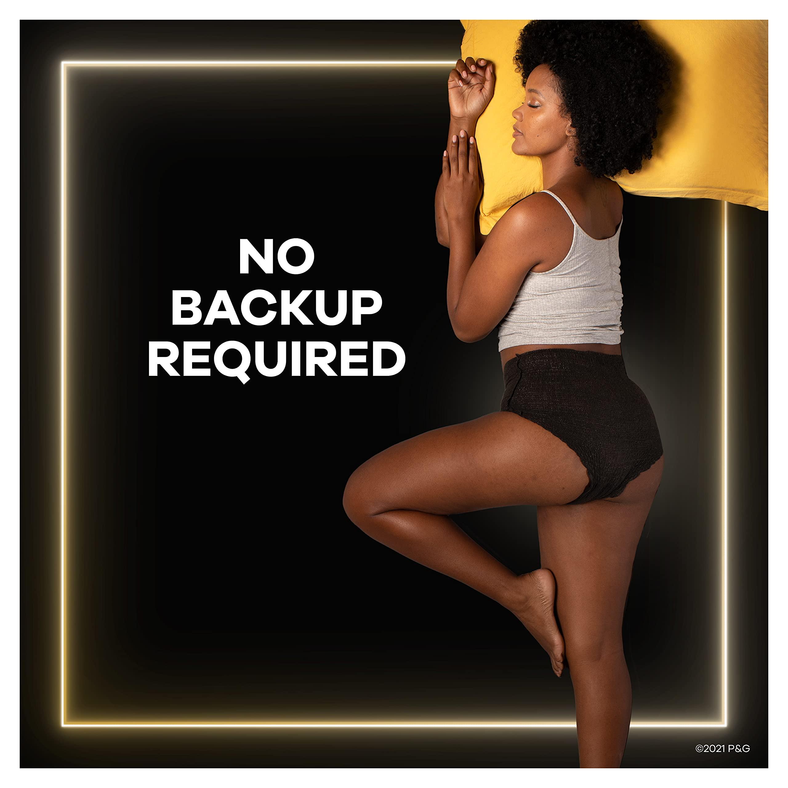 Always Always ZZZ Overnight Disposable Period Underwear for Women Size S/M, 360 degrees Coverage, 7 Count