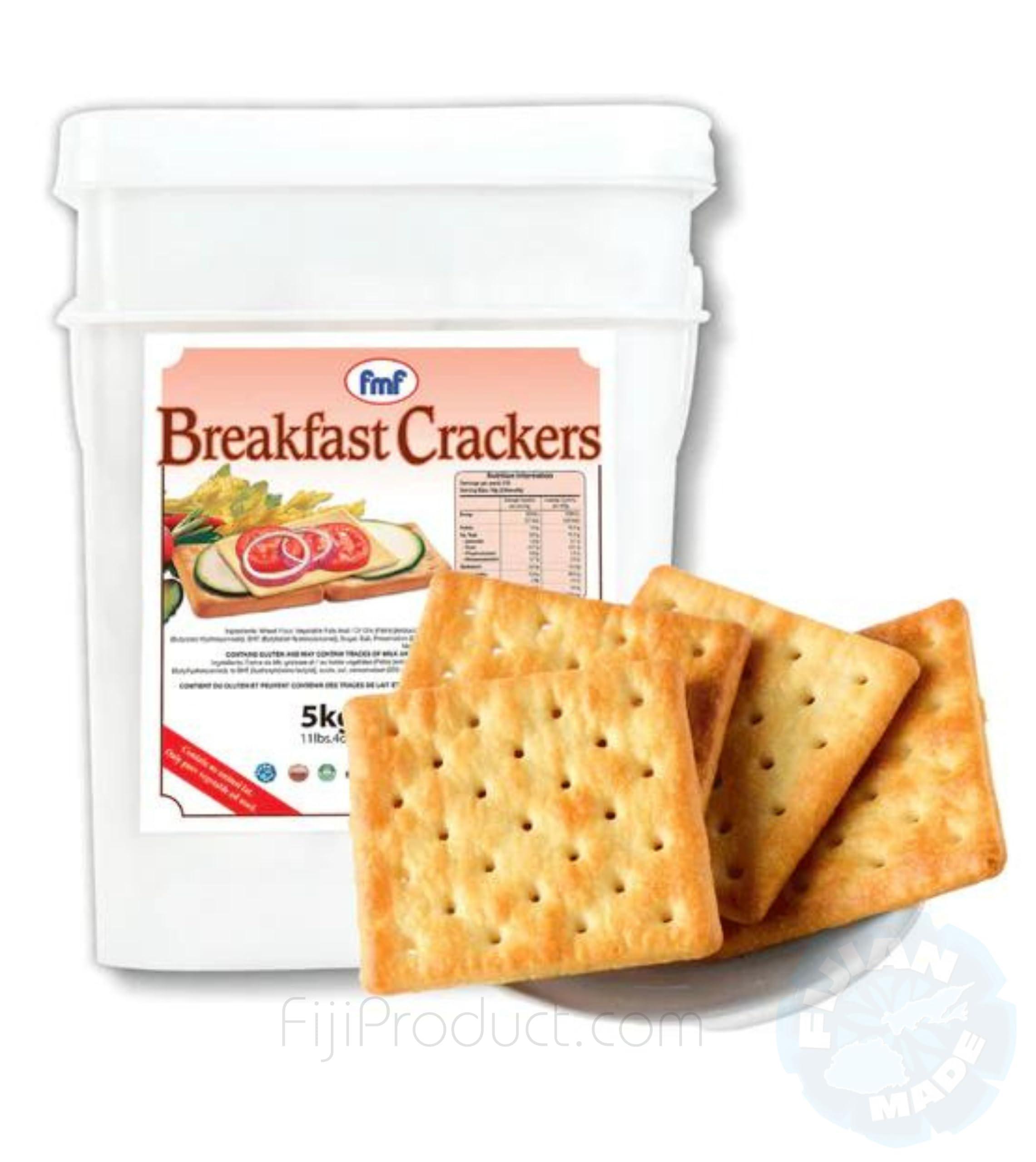 FIJIAN MADE Fiji FMF - Finest Breakfast Crackers, Light & Crunchy Biscuit Snack (Pack Of 1 x 5kg) Delicious Combinations with Tea or Morning Coffee... Imported from FIJI
