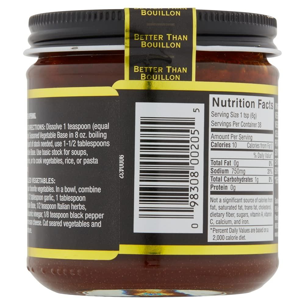 Better Than Bouillon Better Than Bouillon Seasoned Vegetable Base, 8 Ounce, Brown