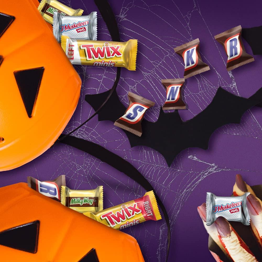 Mars Mars SNICKERS, TWIX, MILKY WAY & 3 MUSKETEERS Mixed Chocolate Bulk Halloween Candy Assortment-130.57oz/455ct