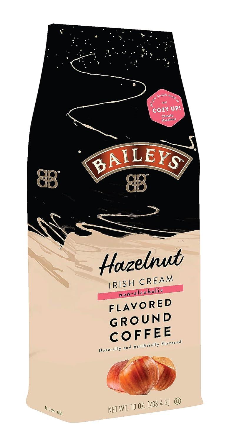 White Coffee Baileys Hazelnut Irish Cream Flavored Medium Roasted Ground Coffee - 10 Ounce Bag (Pack of 6)