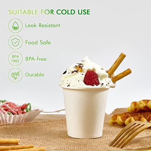 TV TOPVALUE TV TOPVALUE 600 Pack 4 oz Paper Cups, Bathroom Cups, Small Mouthwash Cups, White Paper Cups, Hot/Cold Drinking Cups, Mini Paper Cups for Home, School and Office