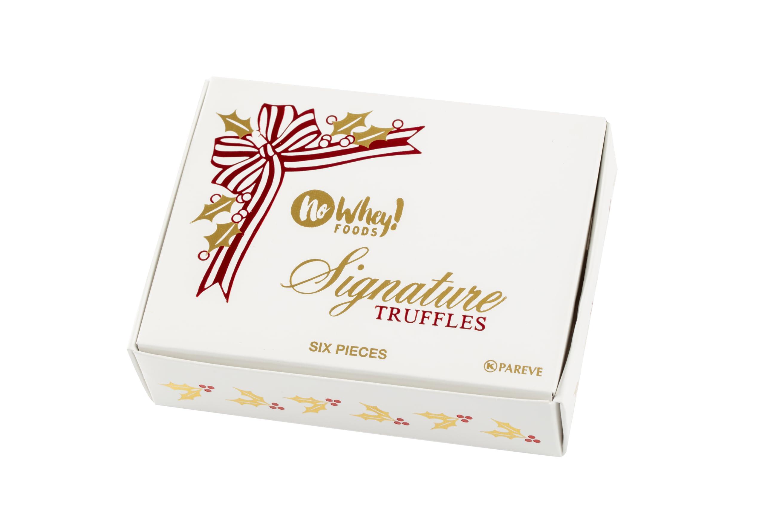 No Whey! Foods Vegan, Gluten Free, Nut Free | Signature Truffle Collection (6 Pieces) | Dairy Free, Soy Free, Sesame Free | Allergy Friendly Gifts | No Whey Foods | Christmas & Holiday Chocolate Gifts