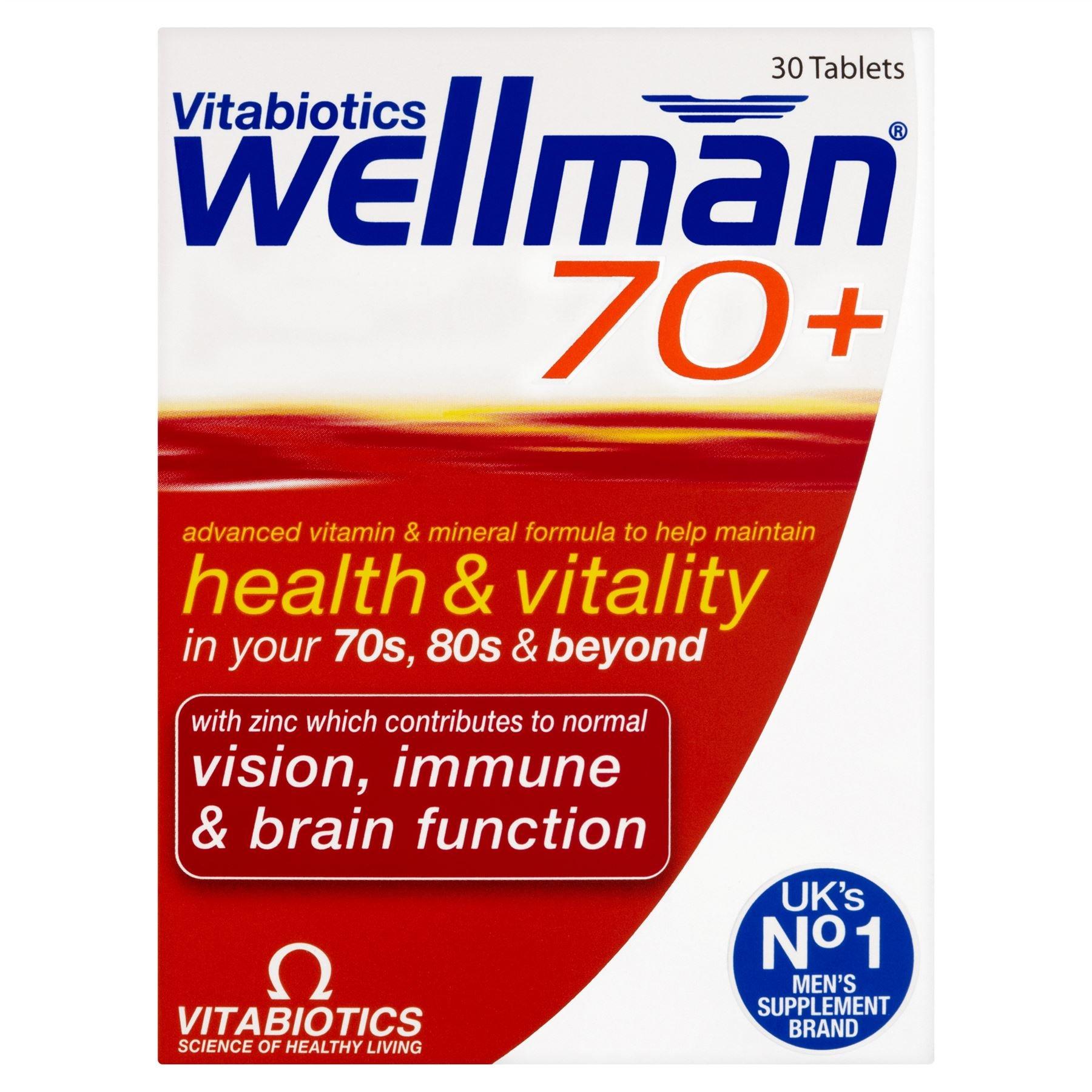 Vitabiotics Wellman 4 X 70+ 30 Tablets