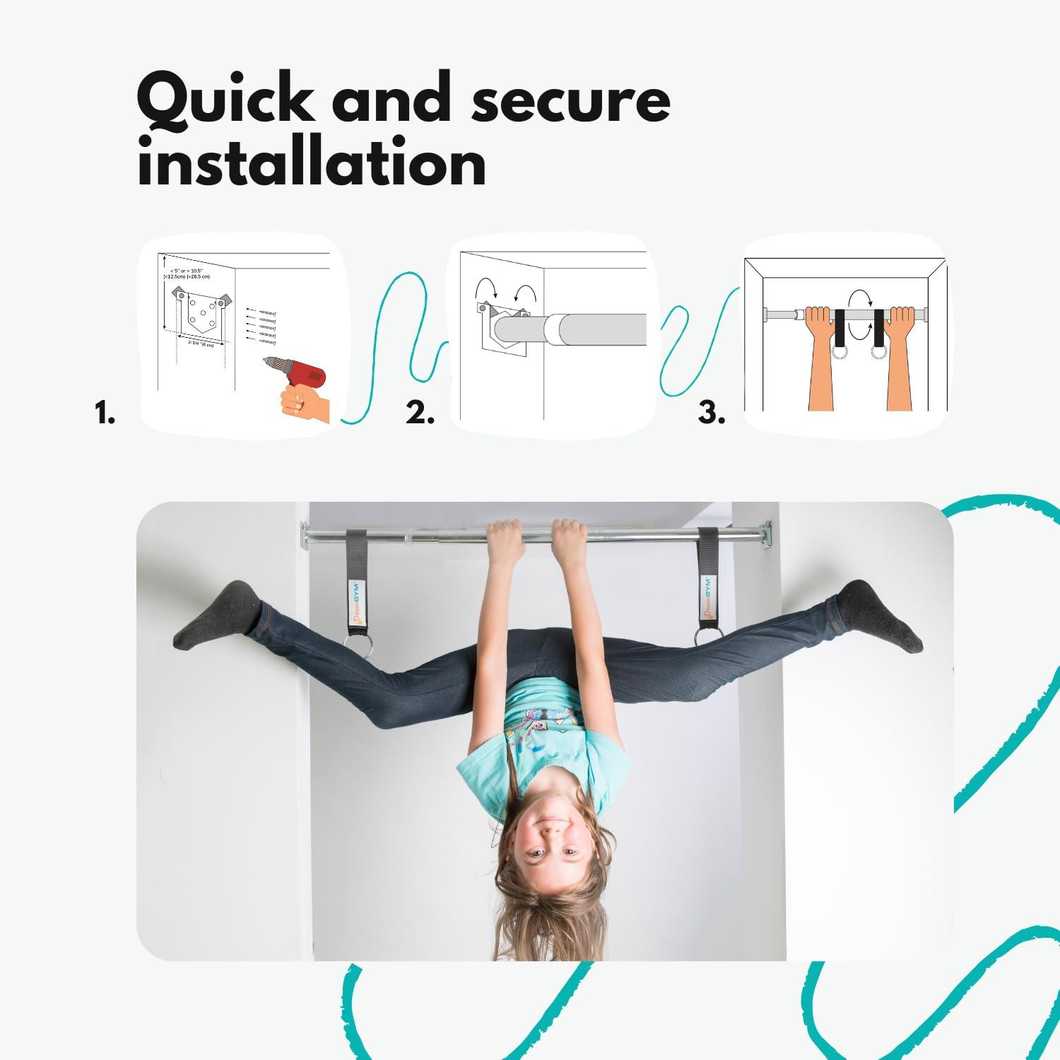 DreamGYM DreamGYM Doorway Sensory Swing - Red Therapy Compression Swing - 95% Cotton