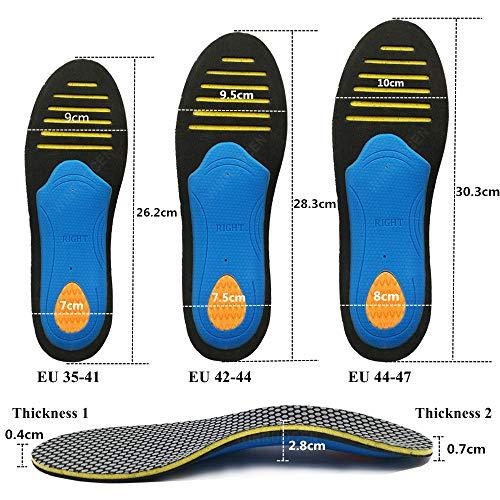 LLIMUE LLIMUE 2 Pieces EVA Orthopedic Insoles Orthotics Flat Foot Health Sole Pad for Shoes Insert Arch Support Pad,Black,M