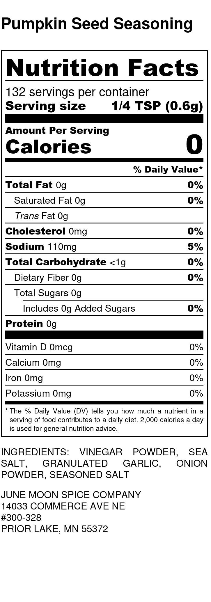 June Moon Spice Company Premium | Pumpkin Seed Seasoning | Crafted in Small Batches with Farm Fresh Ingredients for Premium Flavor and Zest