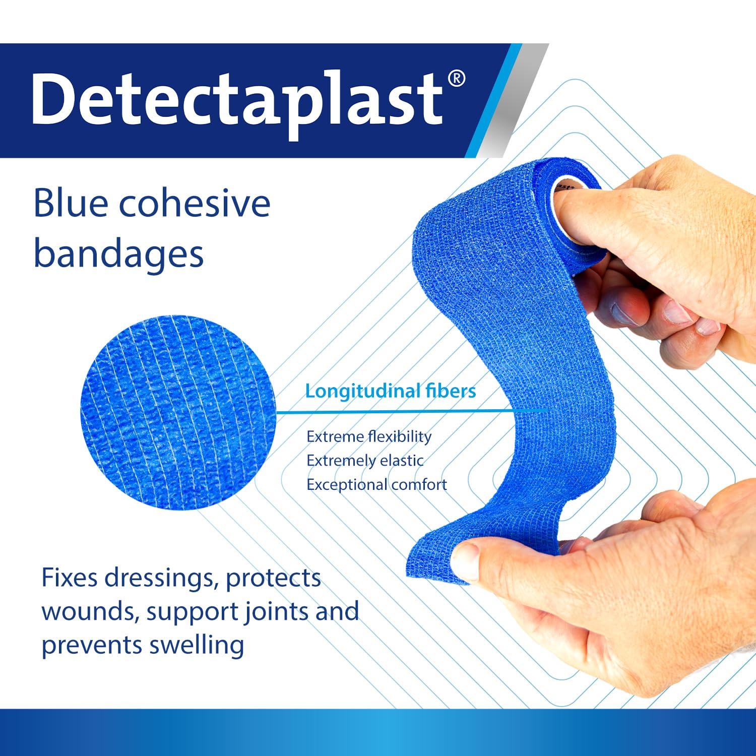 Detectaplast Detectaplast Smart Bandaid Waterproof, self-Adhesive Dressing for Wounds and strains, sterile Bandaid roll for Food handling, 0,98 x 177 inches, 3pcs.
