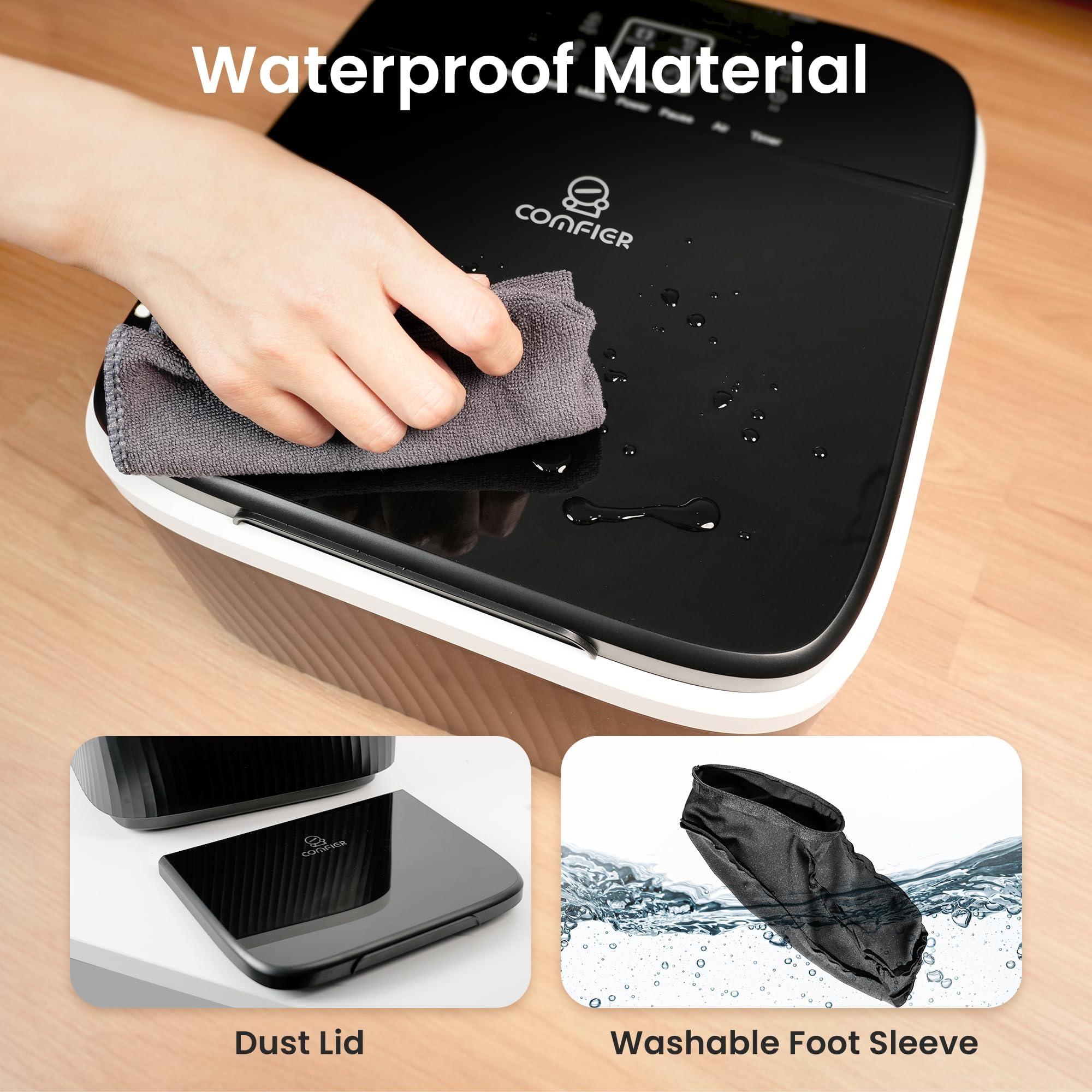 COMFIER COMFIER Foot Massager with Heat, FSA HSA Eligible Shiatsu Foot Massager Machine for Neuropathy Plantar Fasciitis, Squeeze & Rolling Foot Massage, Remote Control & Piano-Key Button, Up to Size 13