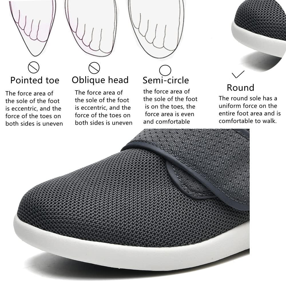 GSFY GSFY Women\'s Diabetic Shoes Wide Width Edema Shoes Breathable Memory Foam Lightweight Walking Sneakers for Elderly Swollen Feet Grey